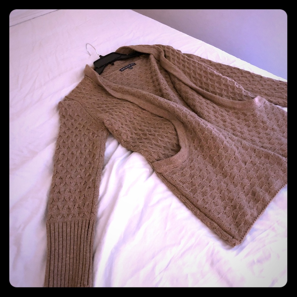 Women’s taupe knit cardigan